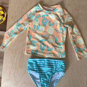 2T swimsuit.  Long sleeve.